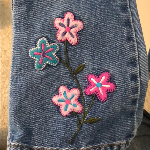 Girls Flower Jeans - Picture 5 of 6